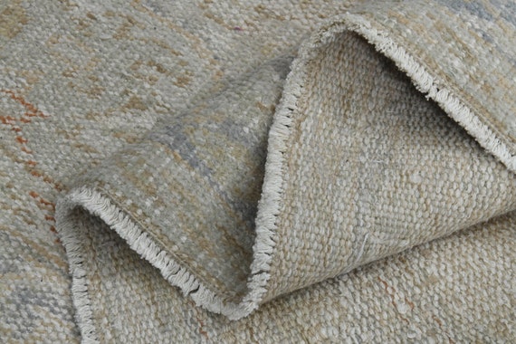 Handmade Wool Oushak Rug: 5'5x8'9 Vintage Turkish Area Rug