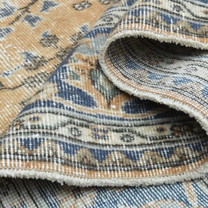 Handgjord, orange turkisk matta - Vintage Oushak 2,4 x 3,2 m