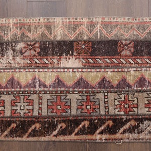 2x3 PATCHWORK MINI RUG, Red Purple Beige, Neurtal Vintage Rug, Kitchen Throw Rug, Floor Mat, Door Mat Outdoor, Small Antique Rug , Bathroom