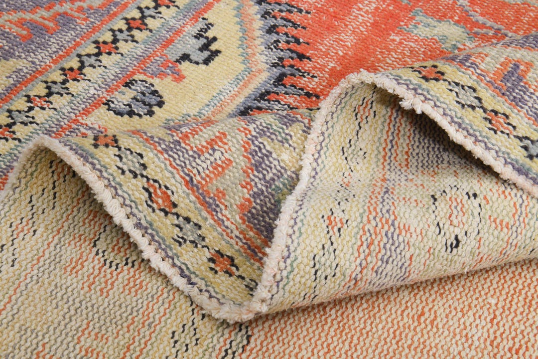 Vintage Turkish Rug: Hand-knotted Tribal Carpet (6.7x10.5 Ft) - Etsy