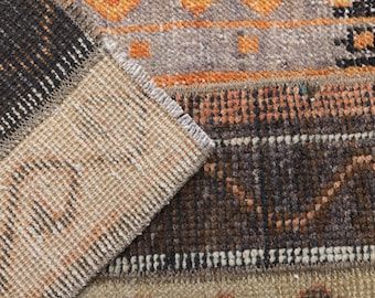 31x32 Inches, DOORMAT, TURKISH RUG, Handmade Rug, Vintage Rug, Patchwork Rug, Farmhouse Rug, Colorful Rug, Rare Designer Rug, Rug 2x3, Mats