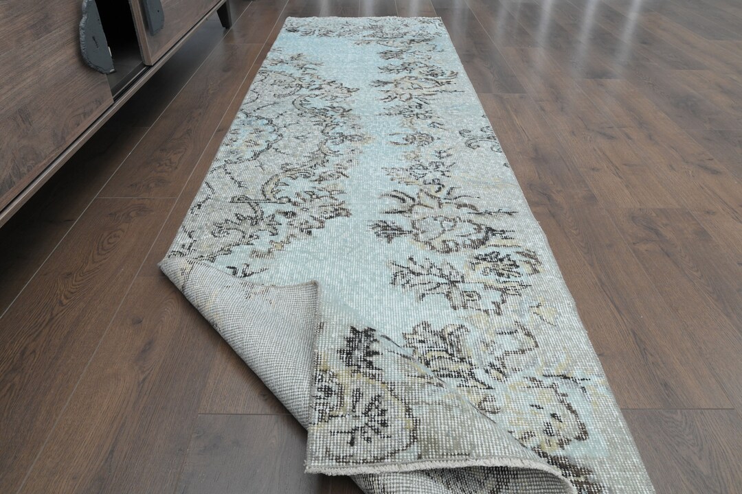 ヴィンテージ　トルコラグ　ランナー 60×160 ランナーラグ ウール分厚目 アーモンド柄 トルコヴィンテージ