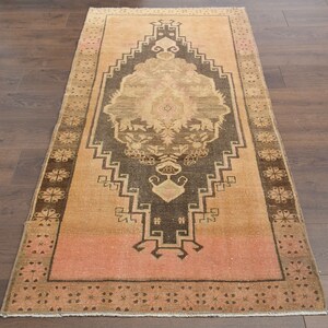 3x6&#39;2 ft, TURKISH RUNNER RUG, Runner Rug Vintage, Runner Rug Kitchen, Runner Rug 3x6, Orange Rug, Handmade Rug, Runner Rug Washable, Rugs