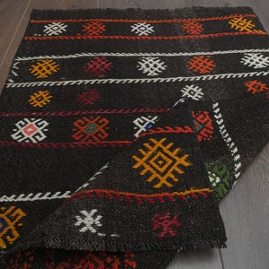 1&#39;9x2&#39;8 ft, BROWN, Turkish Small Runner, Vintage Rug, Colorful Kilim, Boho Rug, One Of a Kind, Tribal Rug, Rug Decor 2x3, Minimalist Rug