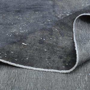 Large Handwoven Rug 7'5" x 12'4" Modern Blue Gray Area Rug | Luxury Turkish Wool Carpet for Contemporary Living Room Decor
