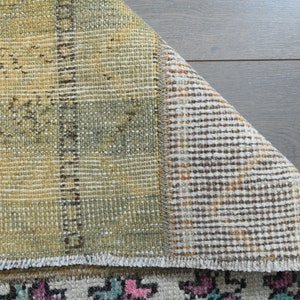 2x4 ft, SMALL MINI PATCHWORK, Turkish Rug, Vintage Rug, Handmade Rug, Wool Rug, Oushak Rug, Rug 2x4, Interior Designer, Colorful Rug Indoor