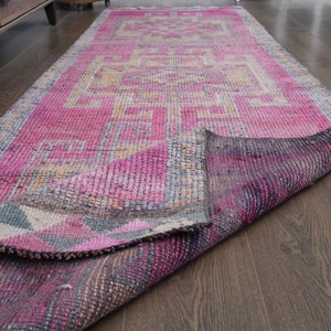 3&#39;2x10&#39;8 ft, PURPLE, TURKISH RUNNER Rug, Kitchen Runner, Vintage Rug, Rug Runners, Handmade Rug, Runner 3x11, Oushak Rug, Purple Runner Rug