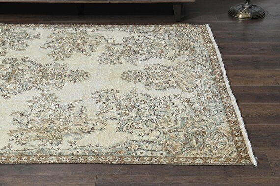 5x9インチのヴィンテージトルコ製ウシャクラグ：ハンドメイドウール