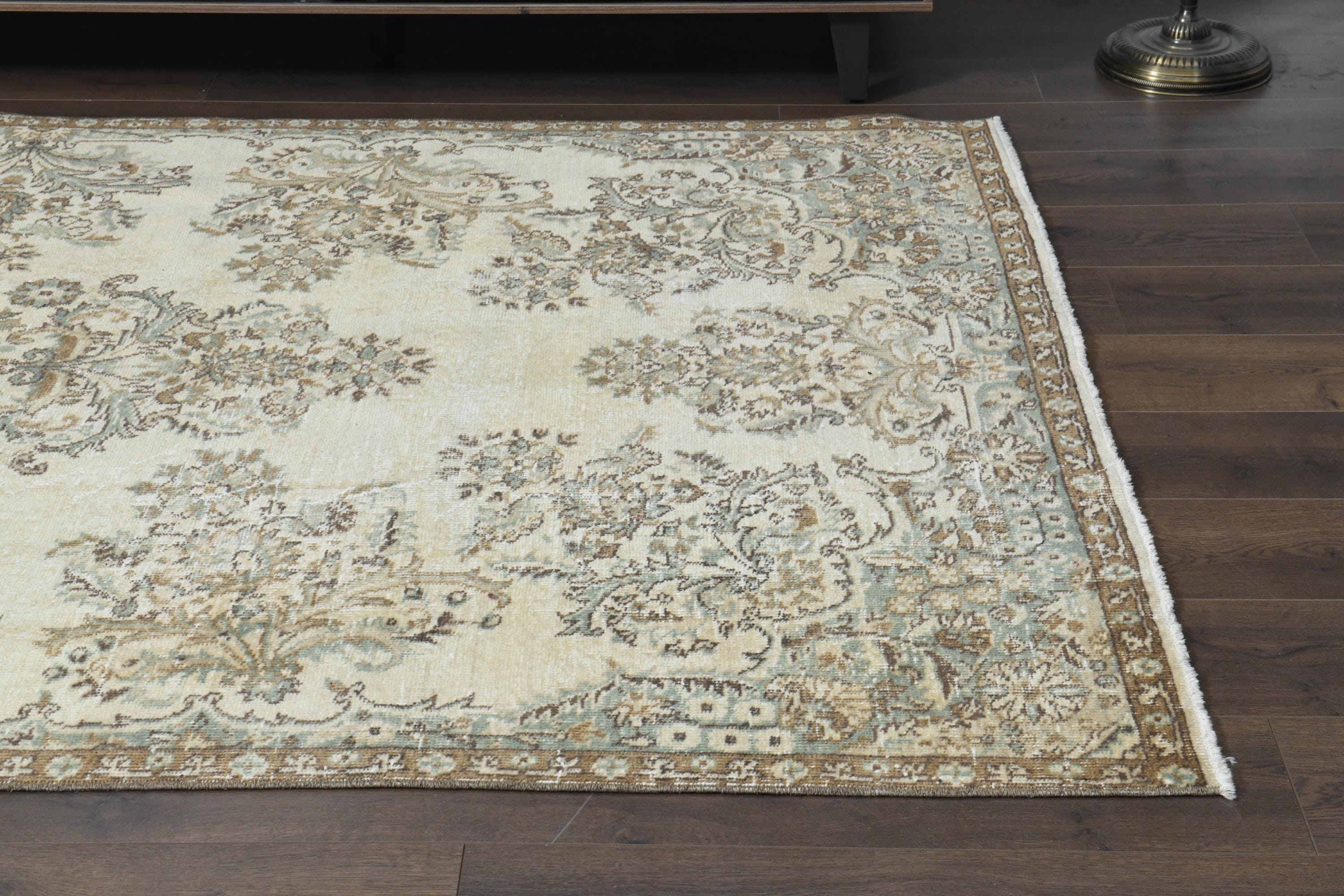 5x9インチのヴィンテージトルコ製ウシャクラグ：ハンドメイドウール