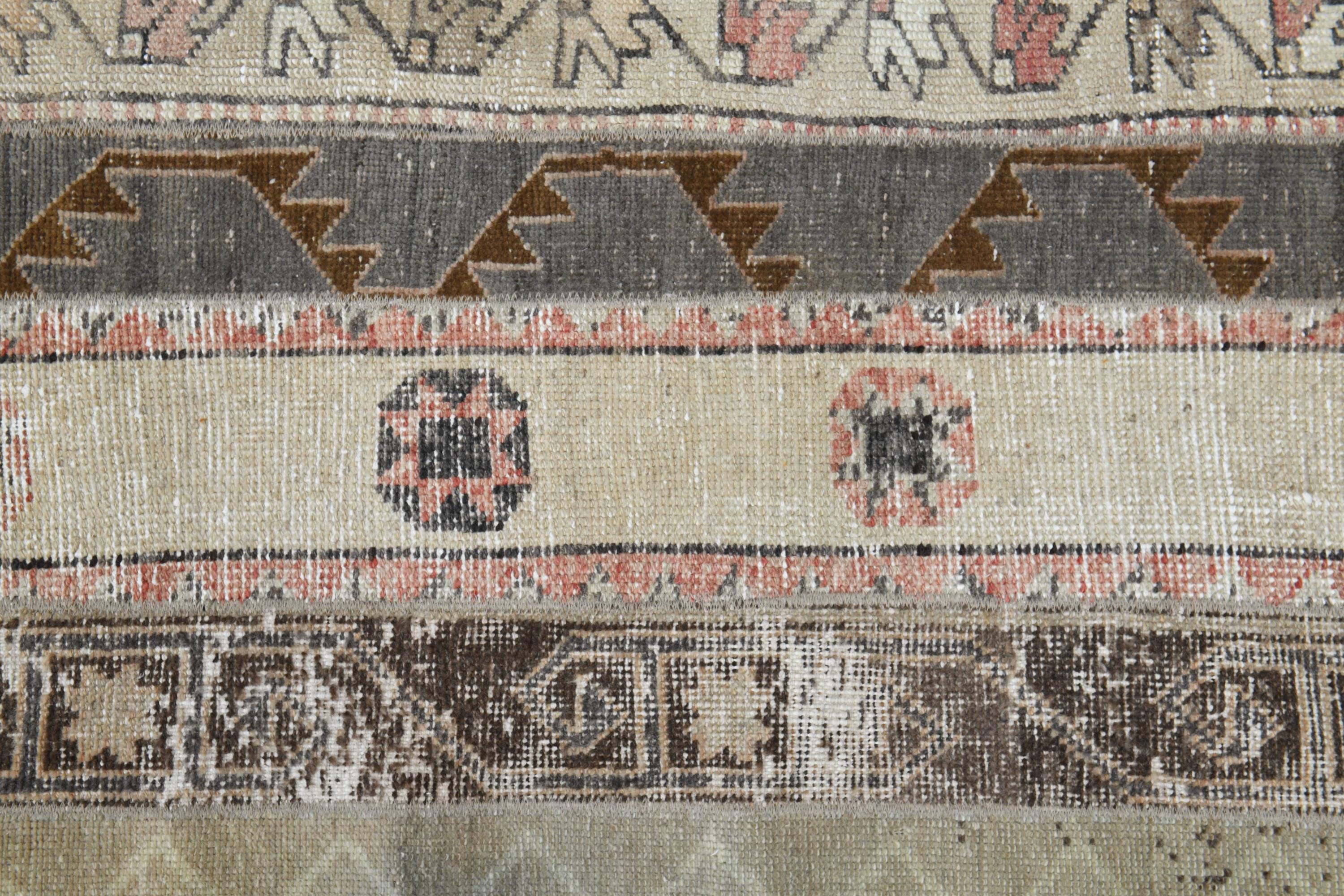 Handmade Turkish Patchwork Rug: Vintage Wool Farmhouse Rug (7'6x12