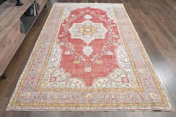 250x300 Rosa türkischer Teppich: Vintage Fasding Boho Dekor