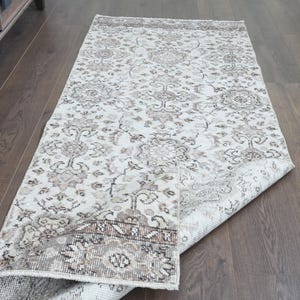 70x180 cm, KLEINER LÄUFER, Türkischer Teppichläufer, Handgefertigter Teppich, Wollteppich, Vintage Teppich 100x200, Shabby Dekoration, Küchenläufer