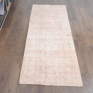 2&#39;3x6&#39;5 ft, TURKISH BEIGE RUNNER, Kitchen Runner Rug, Handmade Rug, Vintage Runner Rug, Interior Designer, Bathroom Rug, Mat, Small Runner