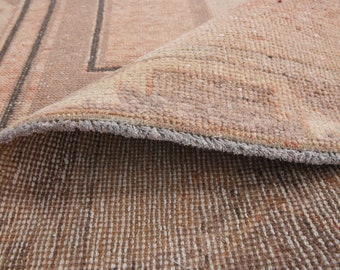 ヴィンテージ　トルコ製ランナーラグ トルコヴィンテージラグ 44.5×106 ランナーラグ 紫 グレイ