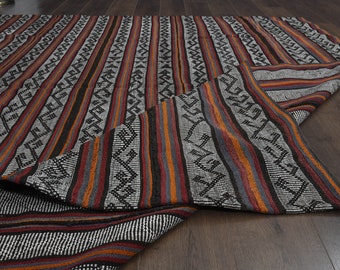 Bunter Kelim Teppich - Vintage Flachgewebe Teppich 200x2200