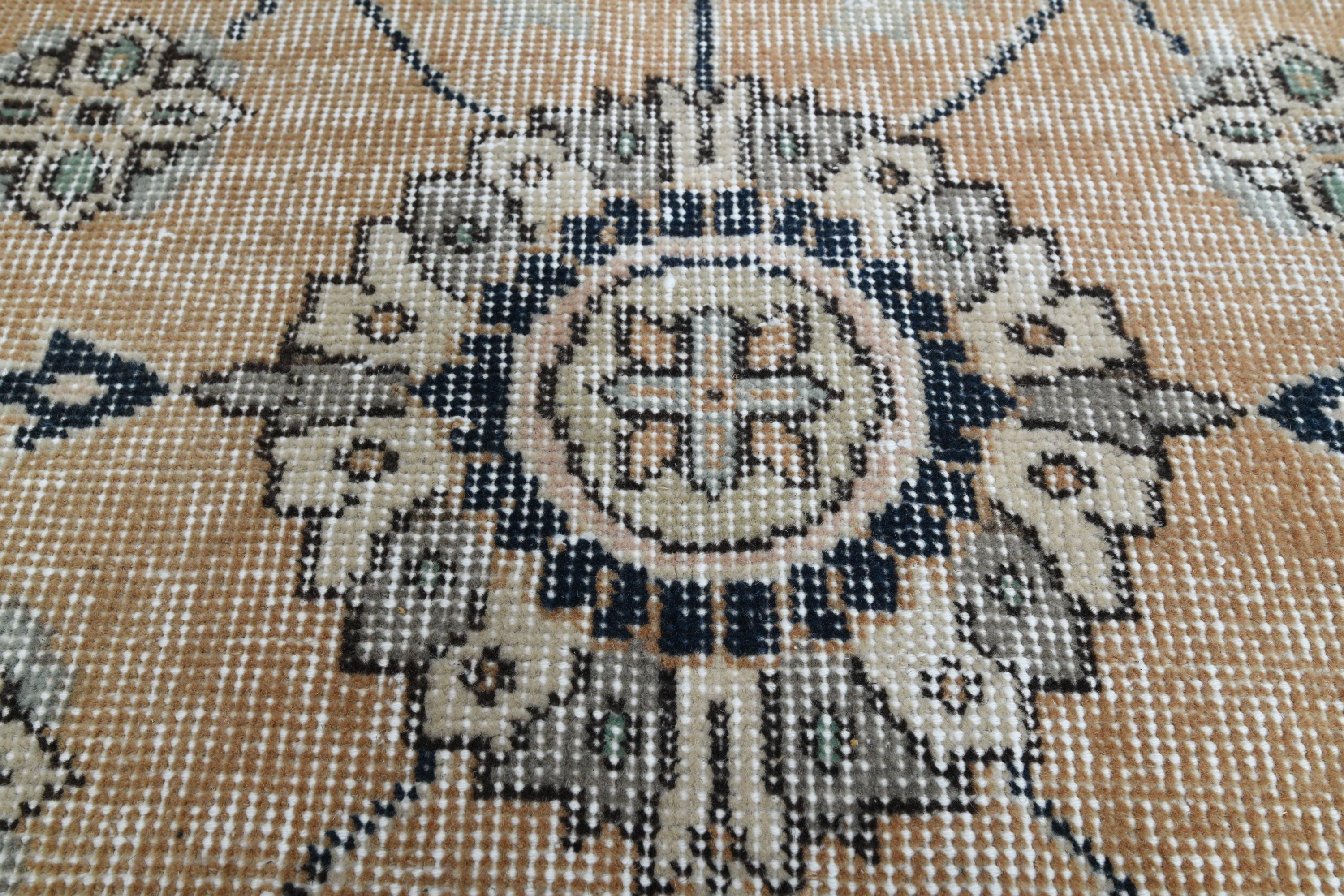 Vintage Turkish Area Rug 8.3x11.6 Ft: Hand-knotted Statement Decor