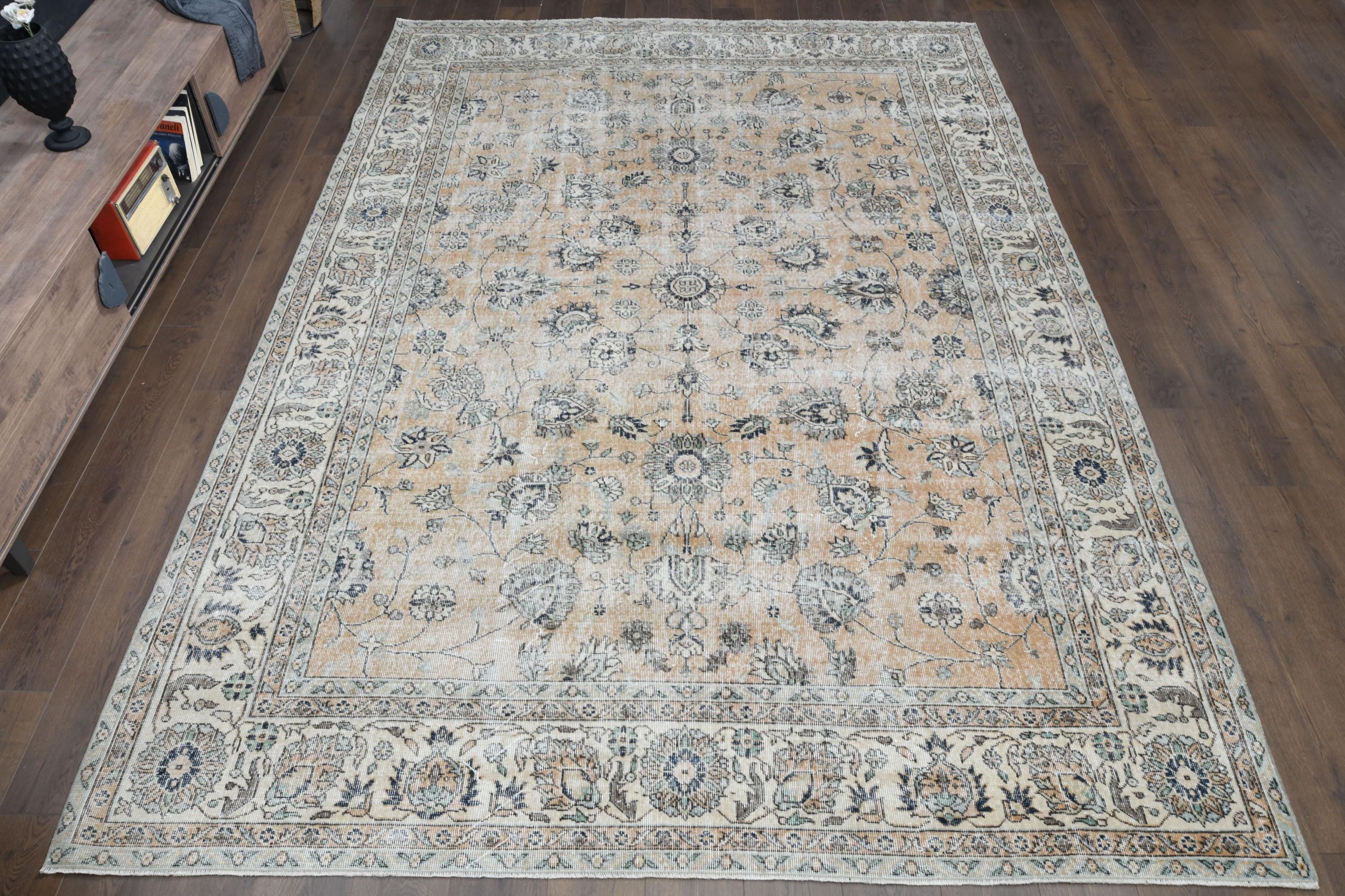 80×116 ViNTAGE TURKiSH RUG Vintage Turkish Area Rug 8.3x11.6 Ft: Hand-knotted Statement Decor