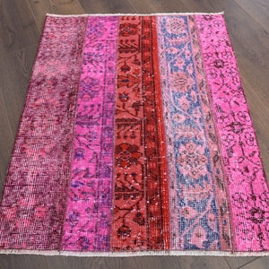 28x34 Inches, DOORMAT DECOR, TURKISH Rug, Vintage Rug, Patchwork Rug, Doormat Rug, One Of a Kind, Small Tribal Rug, Rug 2x3, Interiors, Mat