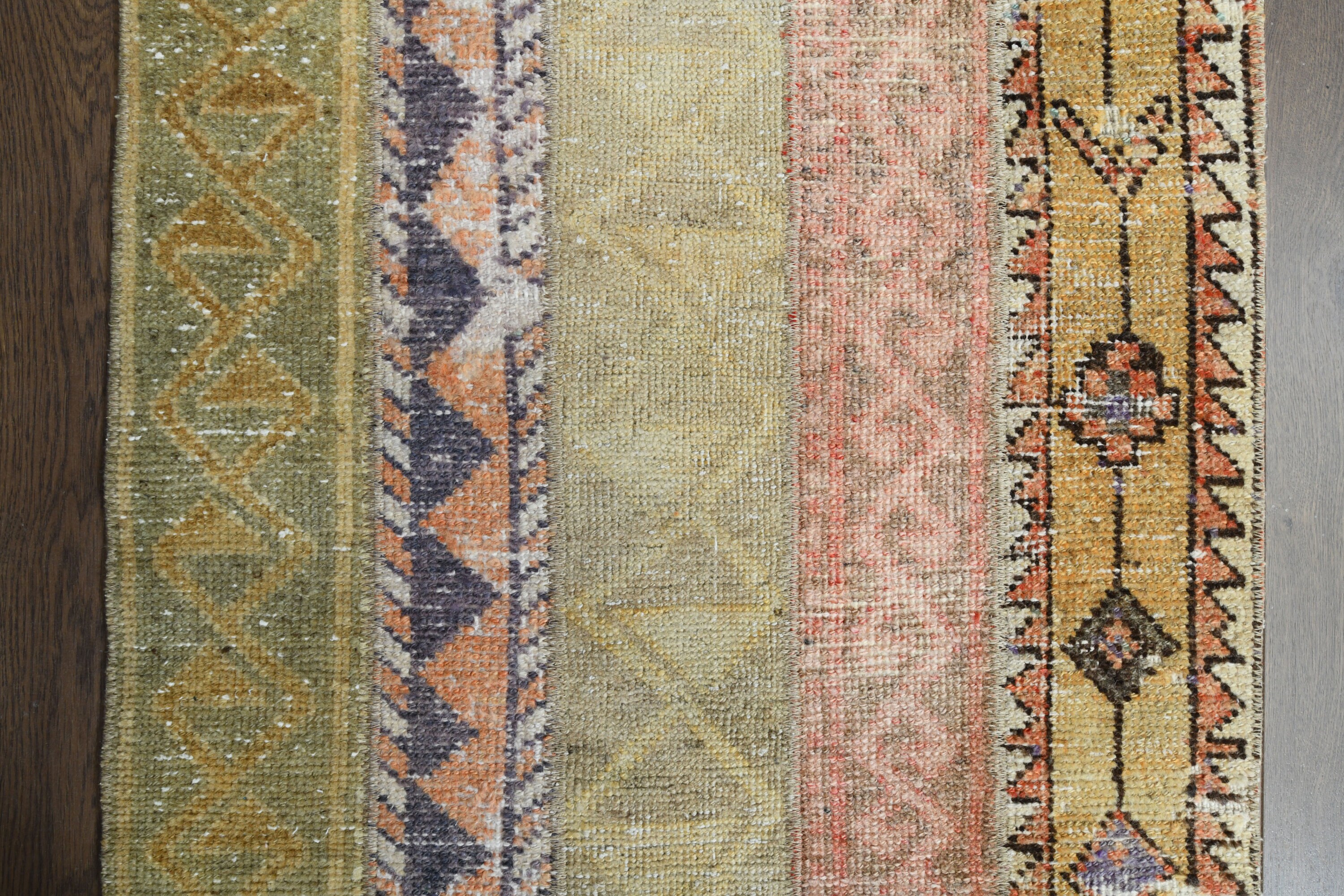 ヴィンテージラグ　スモールラグ　トルコラグ ヴィンテージラグ、トルコラグ、2x5 小型ラグ、ウシャクラグ