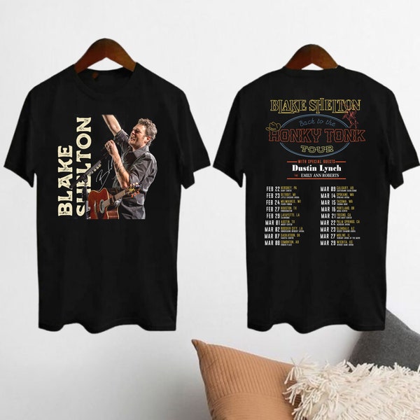 Country Music Blake Shelton Graphic Shirt, Blake Shelton 2024 Back to the Honky Tonk Tour Shirt, Blake Shelton Fan Gift, Blake Shelton Merch