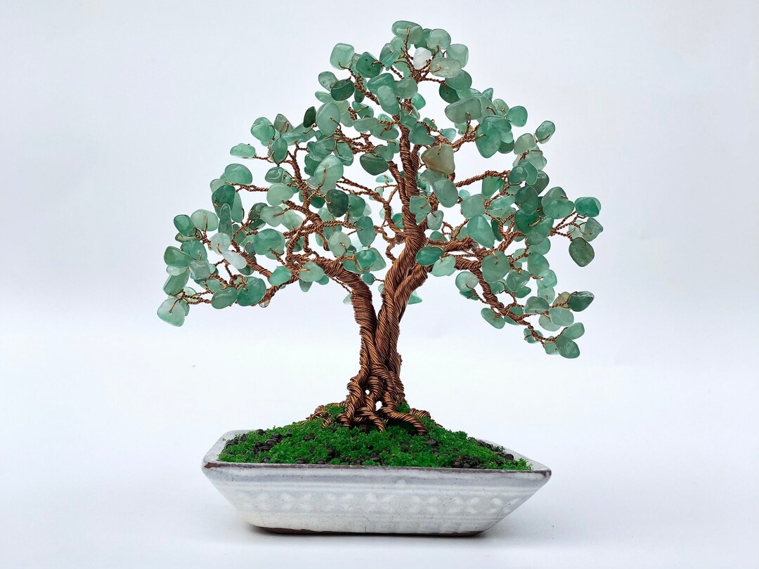Green Quartz Tree of Life Crystal Bonsai Tree Gem Tree Etsy