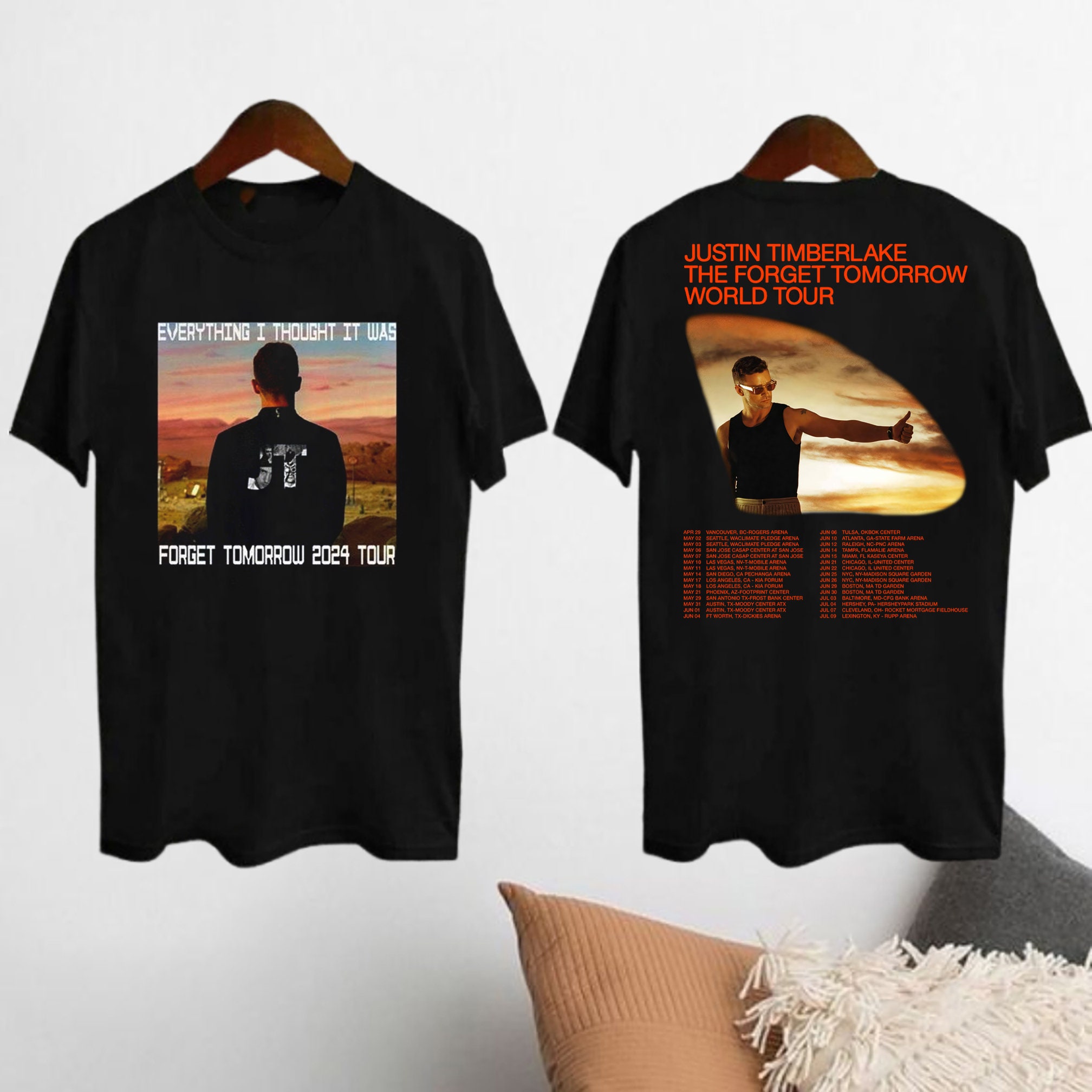 The Forget Tomorrow World Tour 2024 Justin Timberlake Shirt