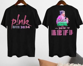 P!NK 2024 Konzert Merch, P!NK Pink Tour 2024 Grafik T-Shirt, P!NK Pink Sänger Shirt, Sommer Karneval 2024 Pink T-Shirt, Pink Fan Geschenk Shirt