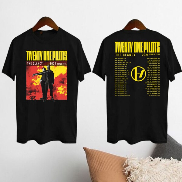 Twenty One Pilots Clancy World Tour 2024 Shirt, Twenty One Pilots Shirt, Twenty One Pilots Fan Shirt, Twenty One Pilots Merch, Clancy Tour