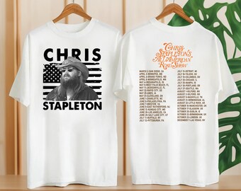 Vintage Chris Stapleton All American Road Show 2024 Tour Camisa, Chris Stapleton Camisa de música country, Chris Stapleton Fan Gift, Camiseta Stapleton