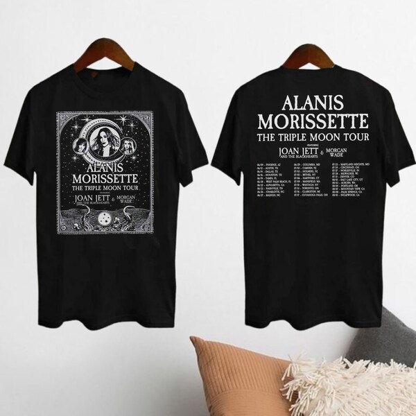 Alanis Morissette T-shirt The Triple Moon Tour 2024, cadeau de fan Alanis Morissette, chemise Alanis Morissette 2024 Tour, produits dérivés Alanis Morissette