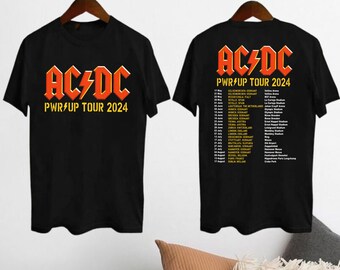 Koszulka ACDC Pwr Up World Tour 2024, koszulka zespołu rockowego ACDC Tour 2024, koszulka fana zespołu ACDC, gadżety Acdc, koszulka Acdc Band 90. Vinatge, koszula Acdc