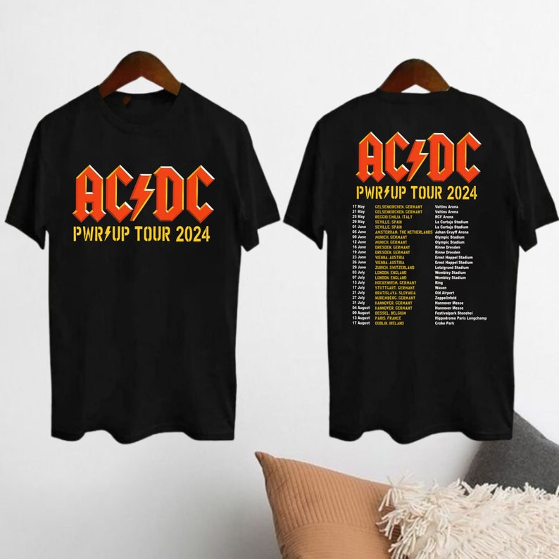 ACDC Pwr Up World Tour 2024 Shirt, Rockband ACDC Tour 2024 Shirt, ACDC Band Fan Shirt, Acdc Merch, Acdc Band 90er Jahre Vinatge Shirt, Acdc Shirt Bild 1
