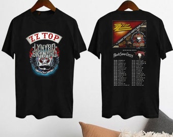 Rockband Lynyrd Skynyrd ZZ Top Tour 2024 Shirt, Sharp Dressed Simple Man 2024 Tour Shirt, ZZ Top Fan Shirt, Lynyrd Skynyrd Tour Merch