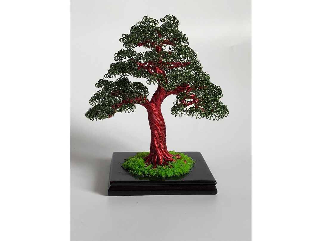 Copper Bonsai Tree Lucky Tree Art Wire Tree Sculpture Tree of Life Wire Bonsai Art Unique Gift