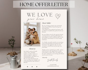 Editable Home Offer Letter Template, Dear Seller (Canva)