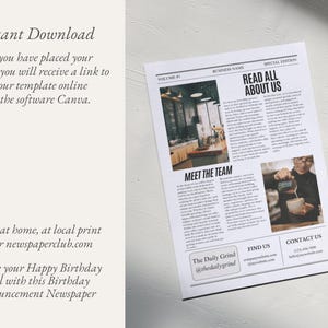 Custom Business Announcement Newspaper Template (Canva), Celebrating years brand, News For Branding Photoshoot, 001 image 11