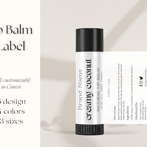 Lip Balm Label Cosmetic template, Lip Gloss Tube Labels, Cosmetic Product Label, DIY Skincare Labels, Printable Skincare Labels, Chapstick