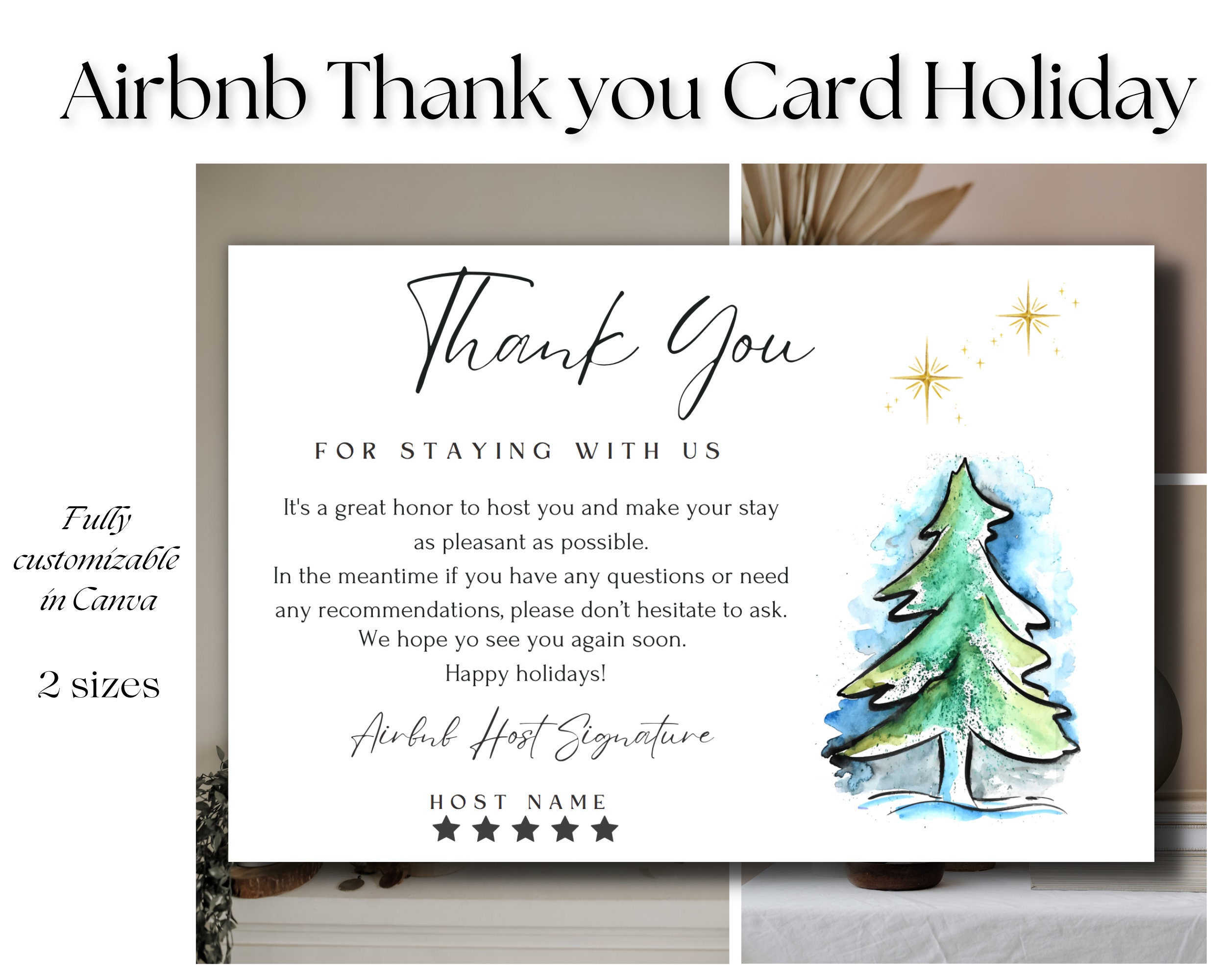 Holiday Hostess, Christmas Holiday Thank You Card Holiday Hostess, Christmas Holiday Thank You Card