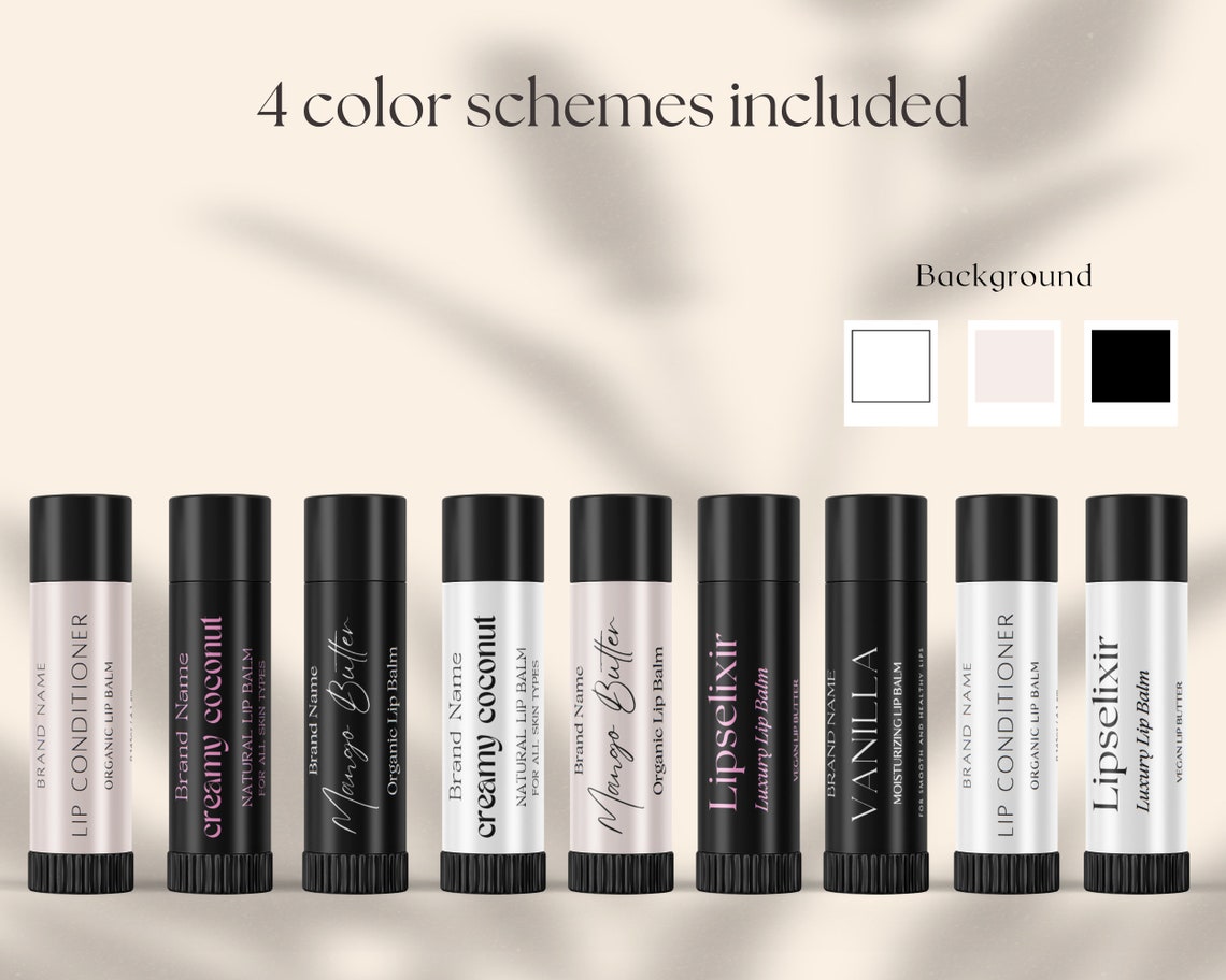 Lip Balm Label Cosmetic Template, Lip Gloss Tube Labels, Cosmetic Product Label, DIY Skincare