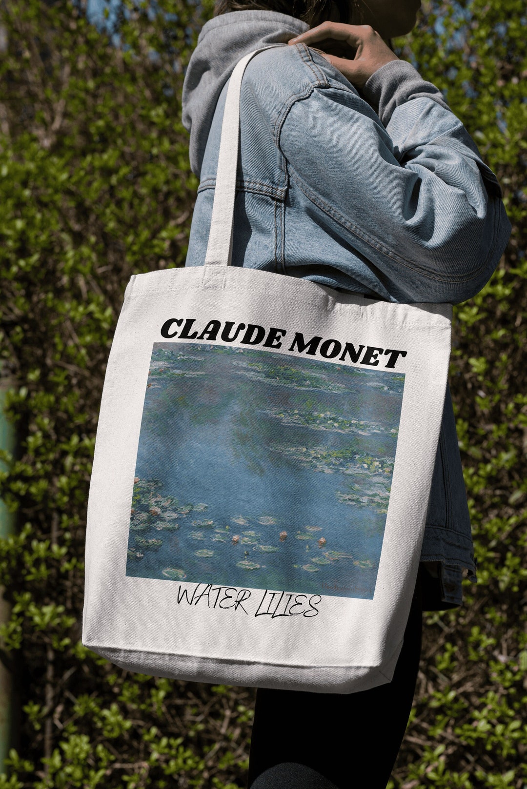 Claude Monet Water Lilies Tote Bag Aesthetic Tote Bag Art 