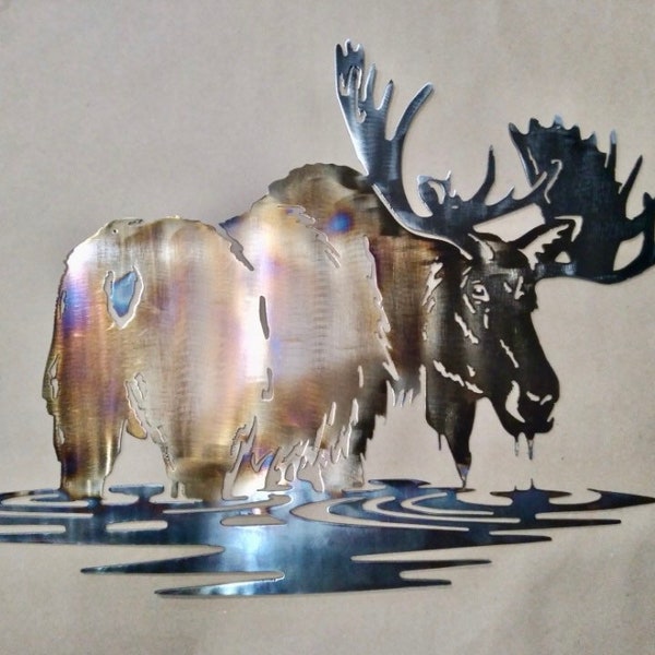 Metal moose sign 24 inch