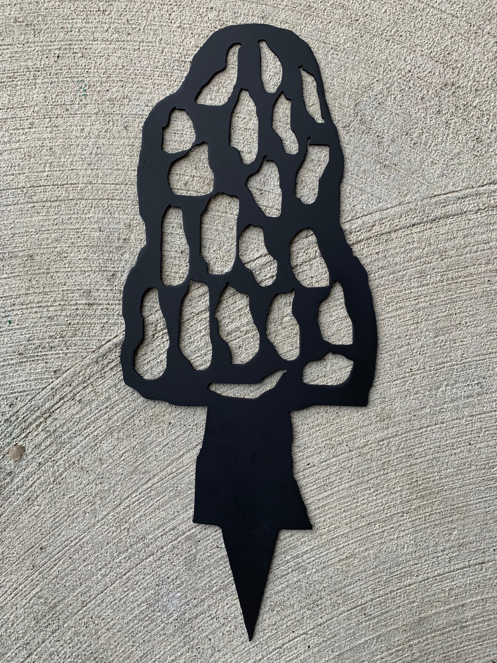 Metal morel mushroom yard decor Etsy