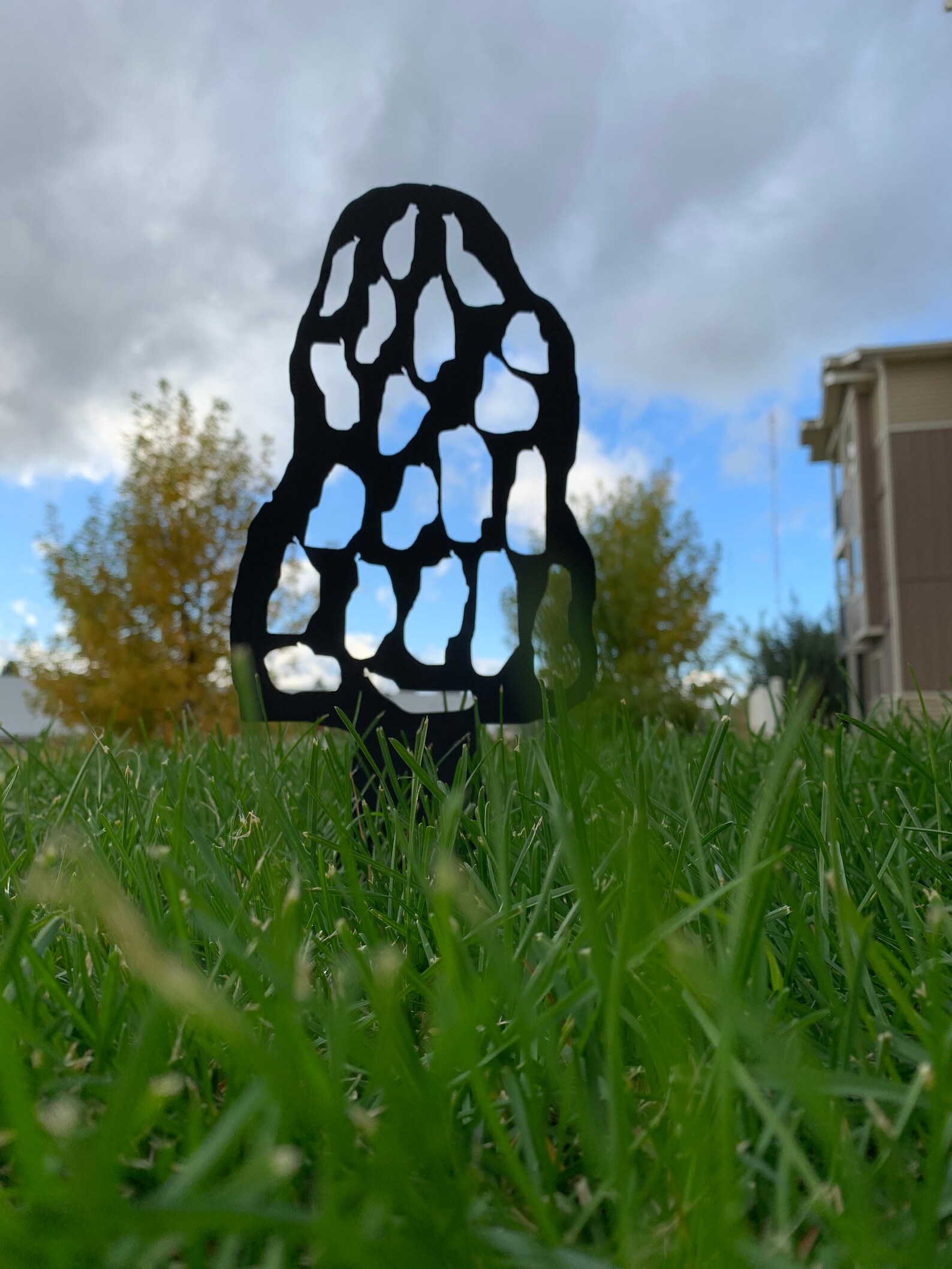 Metal morel mushroom yard decor Etsy