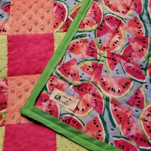 Beautiful Watermelon crib quilt