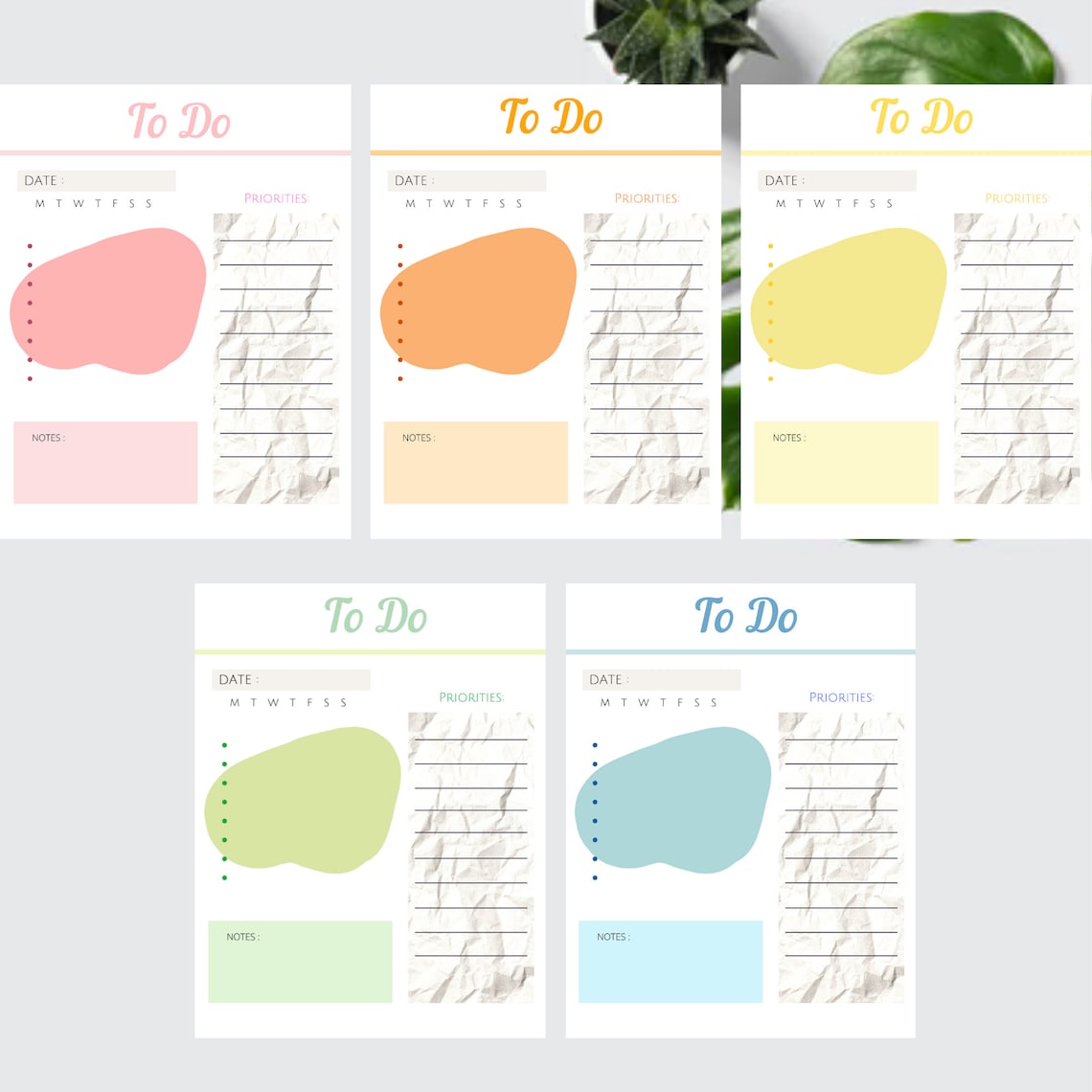 Printable to Do List PDF Template, US Letter - Etsy