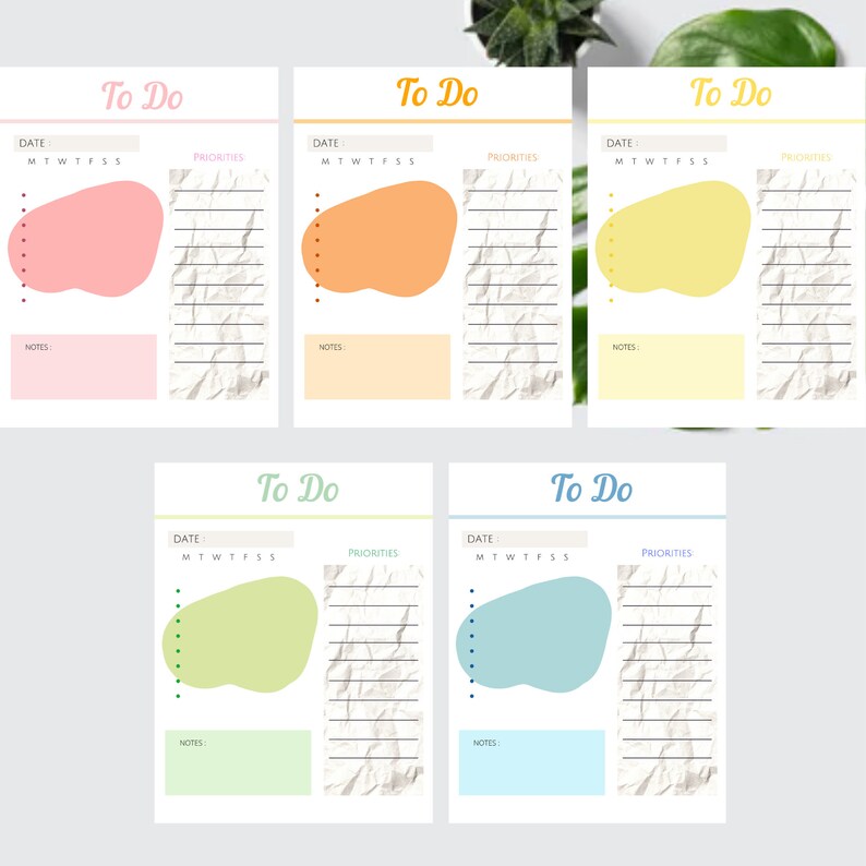 Printable to Do List PDF Template, US Letter - Etsy