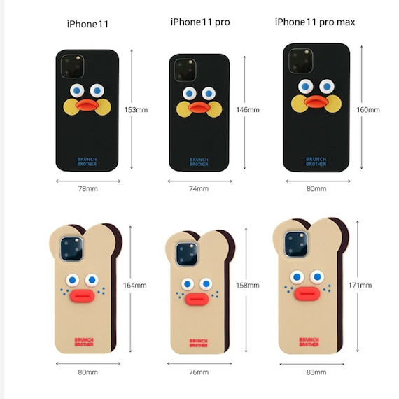 Brunch Brother Silicone Case for iPhone 11 11 Pro max Cute Phone Case
