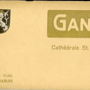 Cartões postais vintage - Gand Cathédrale St Bavon, Cartes Vues Détachables. Exíger La Marque