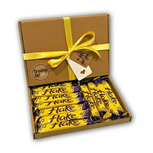 Cadburys Flake Milk Chocolate Bars Gift Box Hamper Birthday / Fathers Day Gift Present