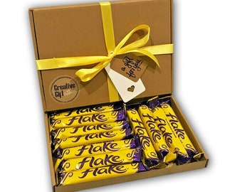 Cadburys Flake Milk Chocolate Bars Gift Box Hamper Birthday / Easter Gift Present